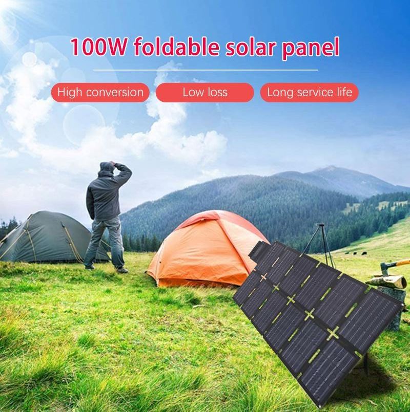 DEMUDA 18V 100W 33W 60W Panels Plate Bag Solar Folding Panel Small Stand Glass 150W Portable 120 Watt Mono Solar Folding Panel