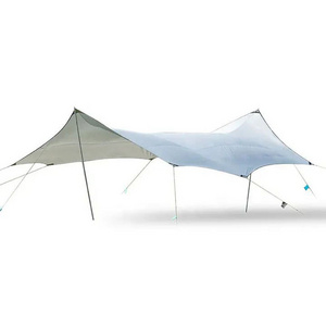 210T Nylon Sun Shelter Outdoor Camping Tent Waterproof Sun Survival Gear Shelter with Poles Camping Trap