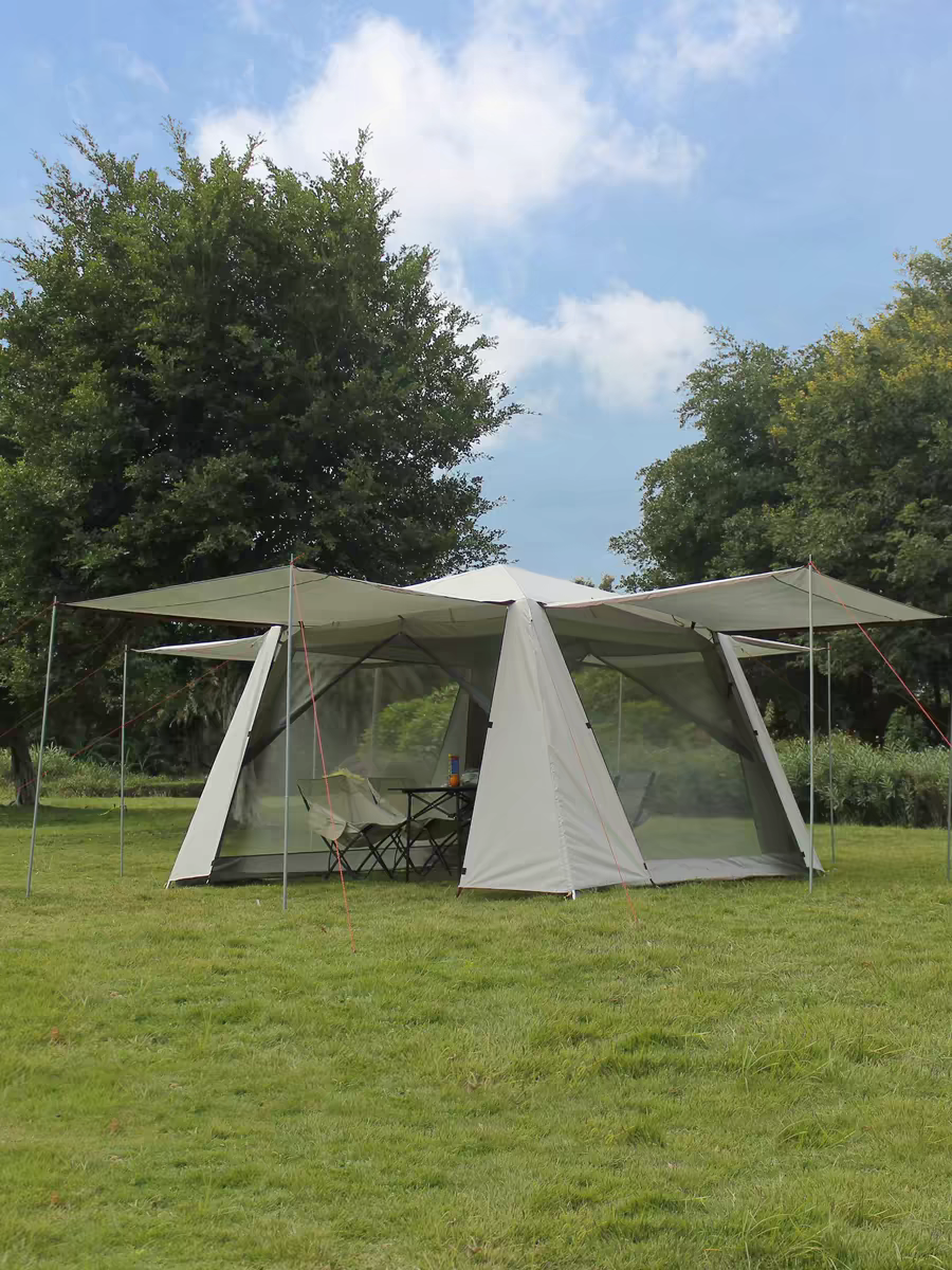 Outdoor Automatic Anti-Mosquito 8-10 Waterproof Living Room Tent Oxford Fabric Sunblock Pergola Camping Canopy Vinyl Awning