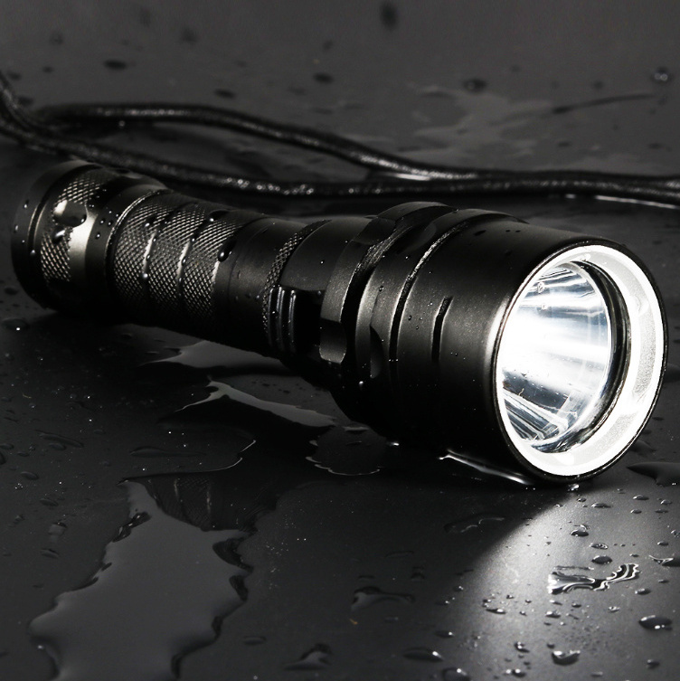 professional diving torch flashlight underwater 6000 lumen aluminum waterproof IP68 flashlight