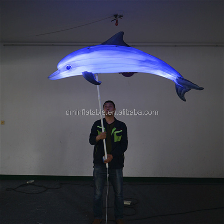 Lighting Inflatable seahorse Costume inflatable dolphin suit balloon for Performance Parade Outdoor