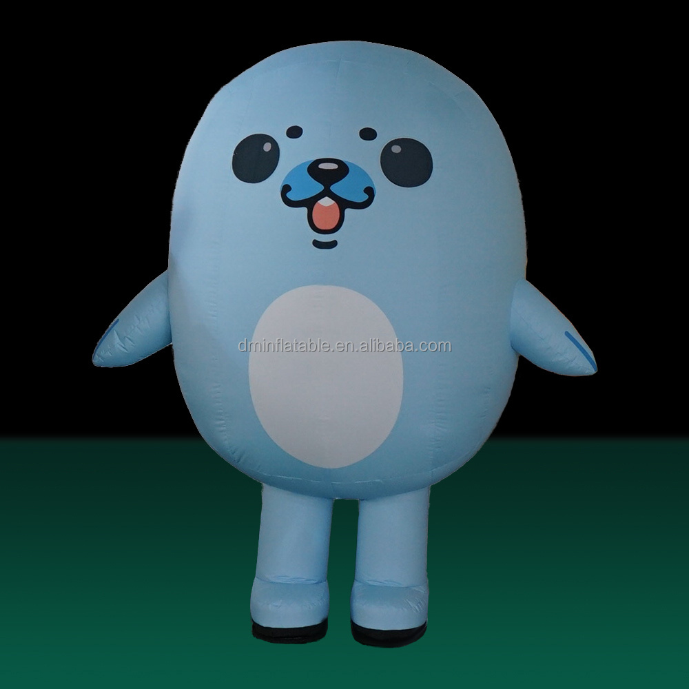 ocean sea theme inflatable seal walking costume, happy sea animal inflatable mascot costumes