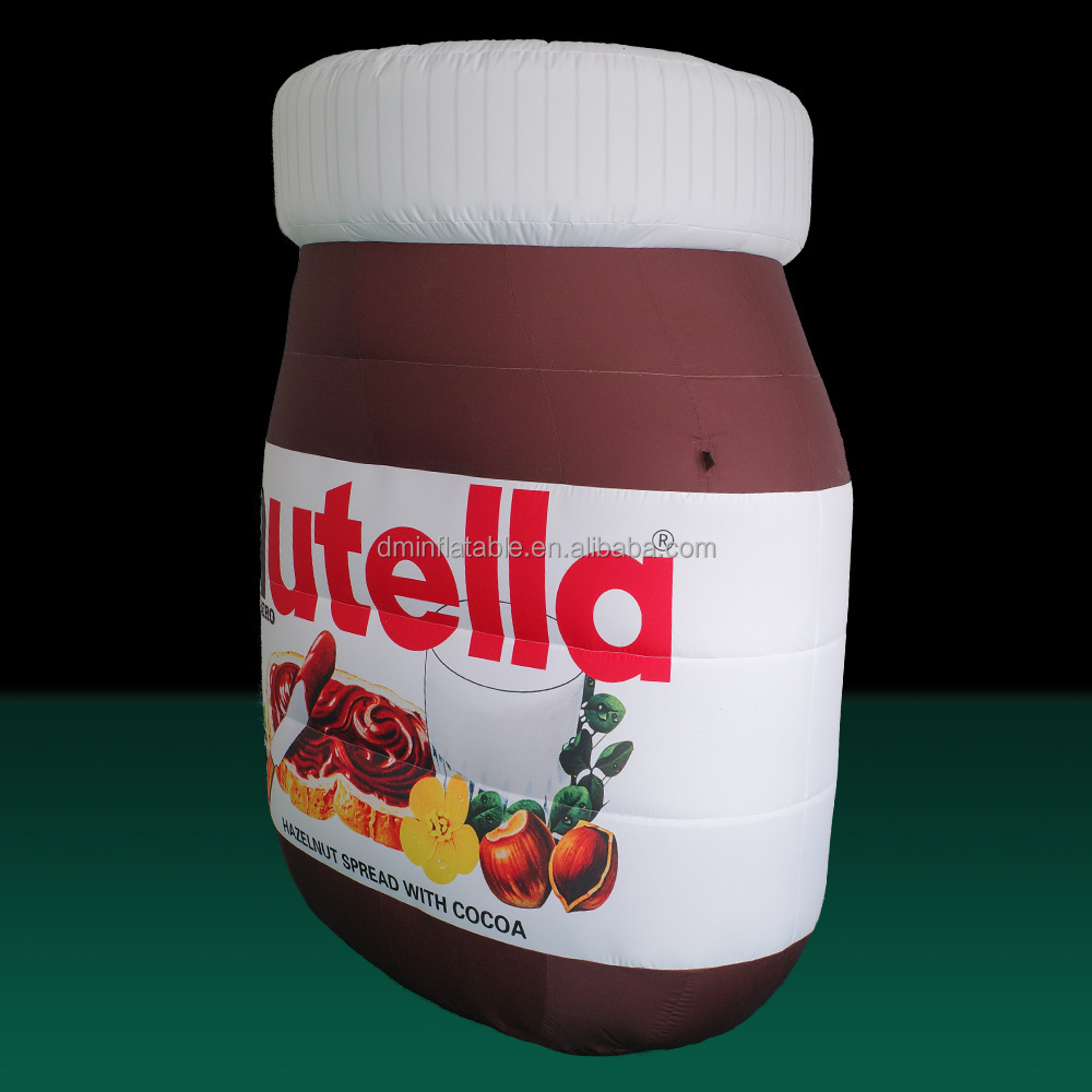 Giant Inflatable Bottle Factory Price Inflatable Nutella Jar Custom Made inflatable Peanut butter Can For Advertisement