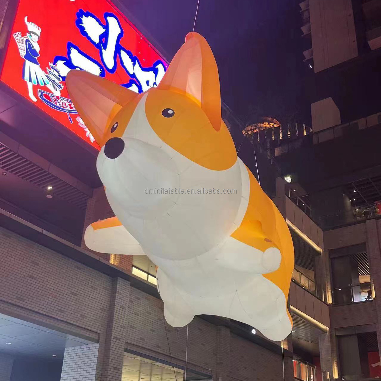 Customized Advertising Promotion Decoration Giant Corgi Inflatable Balloon Dog Model