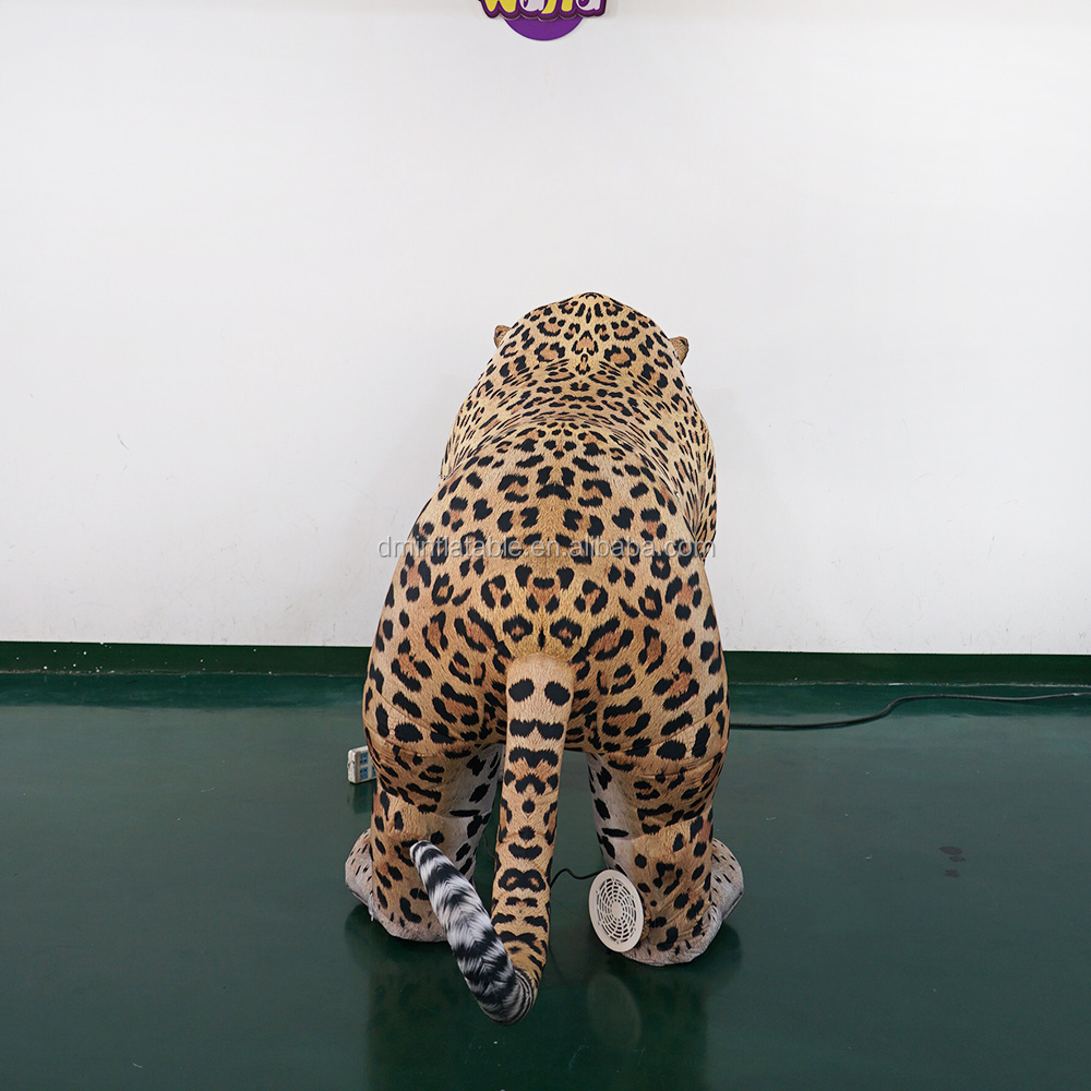 Giant 5 Meter Beautiful Yellow cheetah replicate Animal Model Inflatable Leopard panther For Advertising Promotion Sales