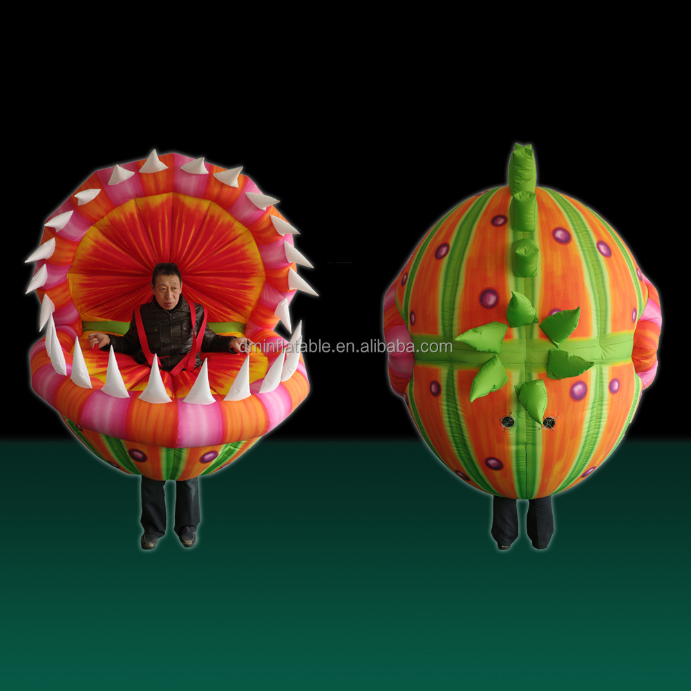 New design inflatable transparent ball costume, transparent inflatable thorn ball costume for parade party