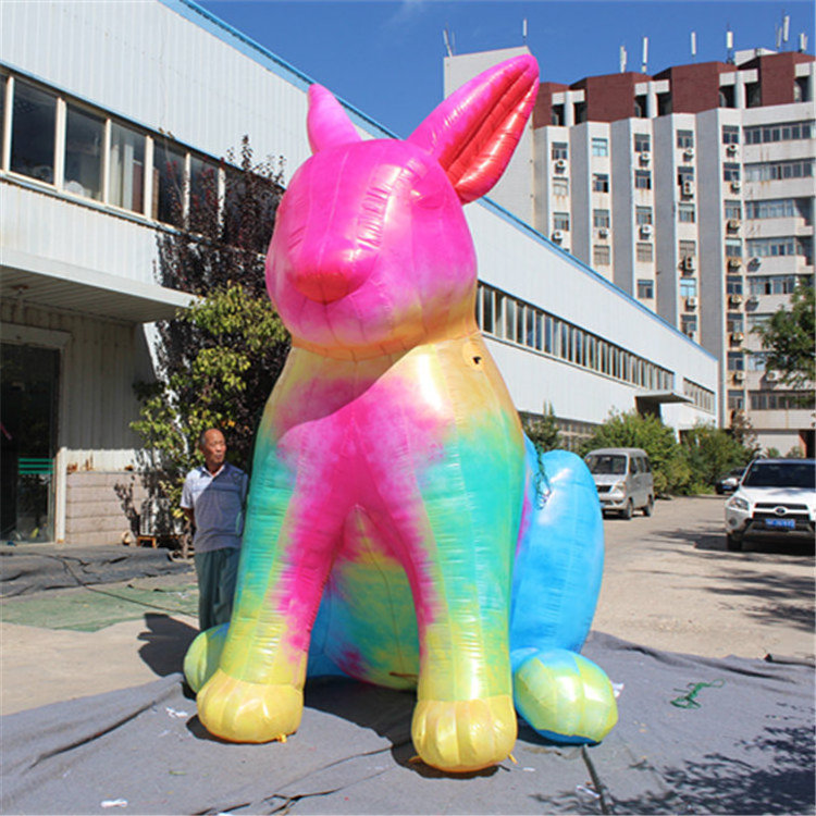 Customized advertising giant inflatable led colorful rabbit/inflatable cartoon/inflatable easter bunny with led light