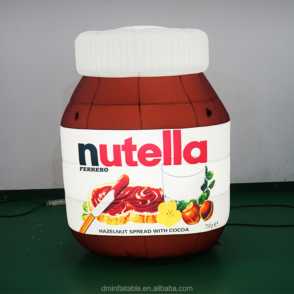 Giant Inflatable Bottle Factory Price Inflatable Nutella Jar Custom Made inflatable Peanut butter Can For Advertisement