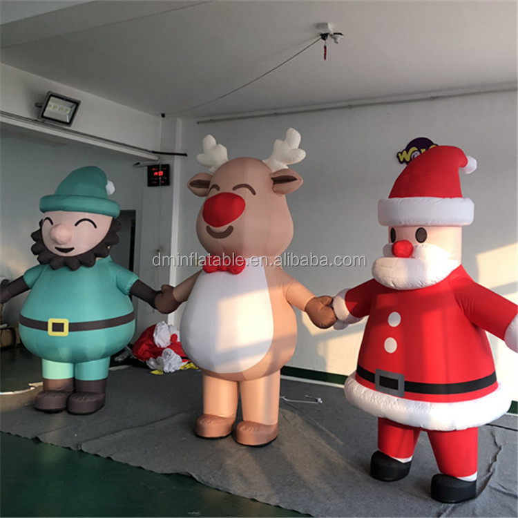 Christmas inflatable snowman reindeer costume for events advertising