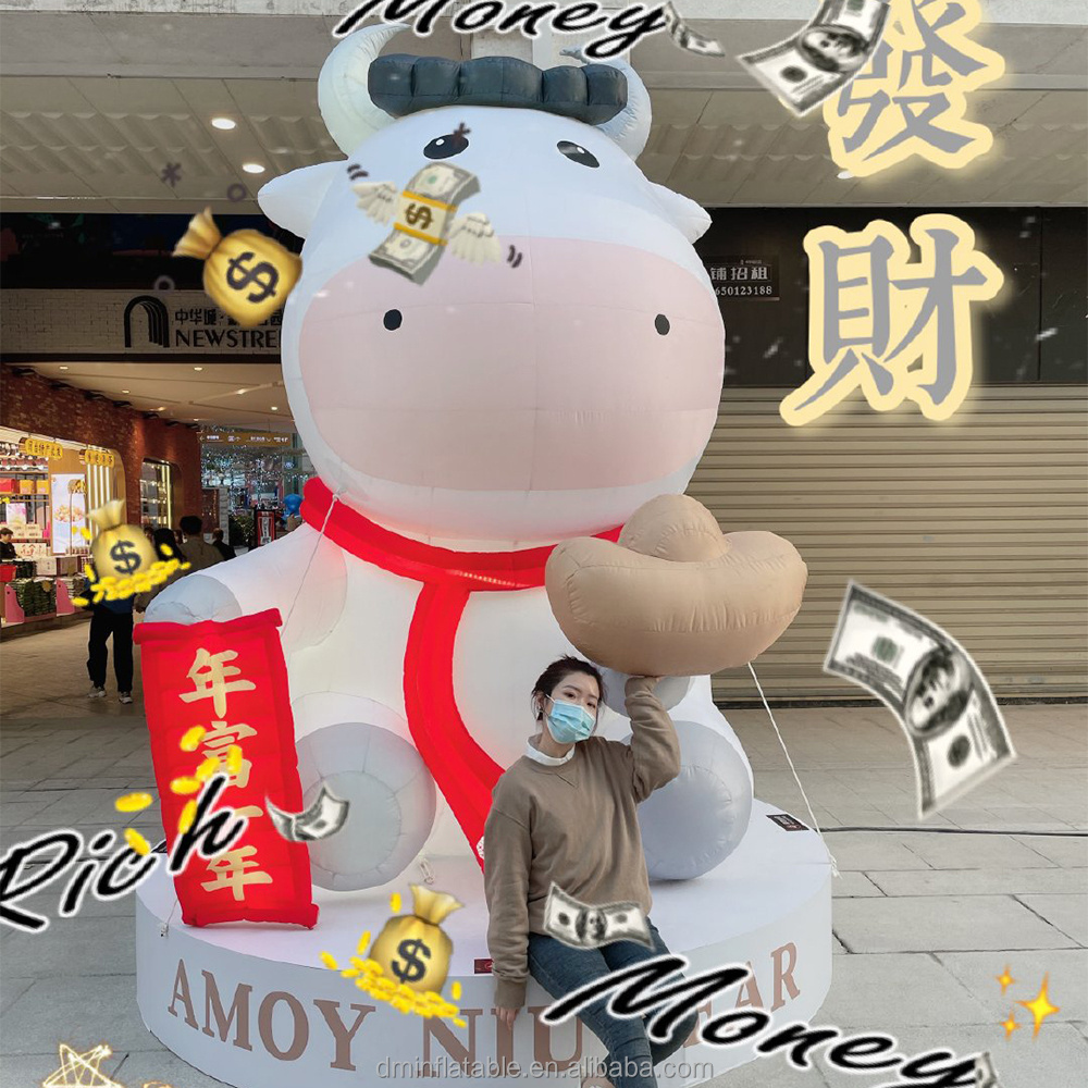 Giant inflatable cow adorn inflatable animal Bull cartoon mascot for event decoration