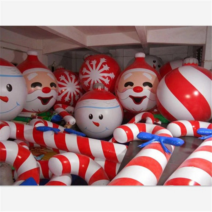 Giant Inflatable Christmas Tree Ornament Hanging Balloon inflatable Candy Canes for Christmas Decoration