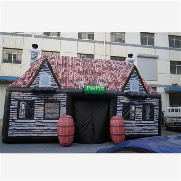 custom design bar decorations pub outdoor big portable tent inflatable pub with complete digital printing for party events