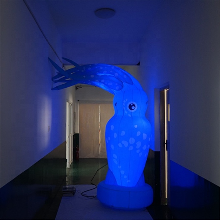 Custom made white inflatable lighting jellyfish, giant hang inflatable jellyfish balloon for decoration