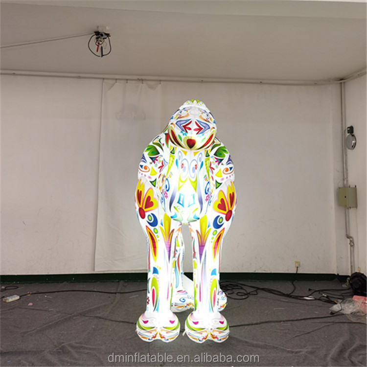 Customized cartoon shape lighting animal model outdoor advertising inflatable camel for event decoration