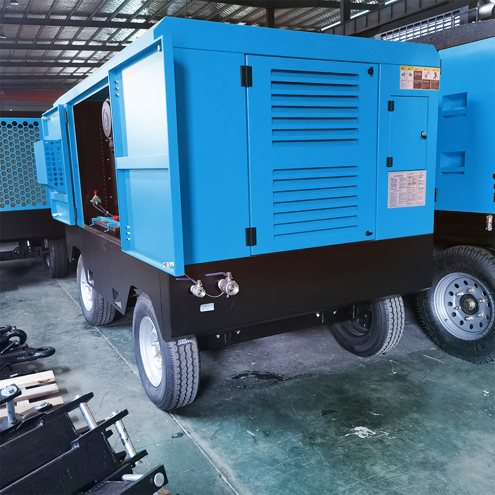 15bar Diesel Engine Screw Compressors portable Mobile air compressors for Construction Work mining industry