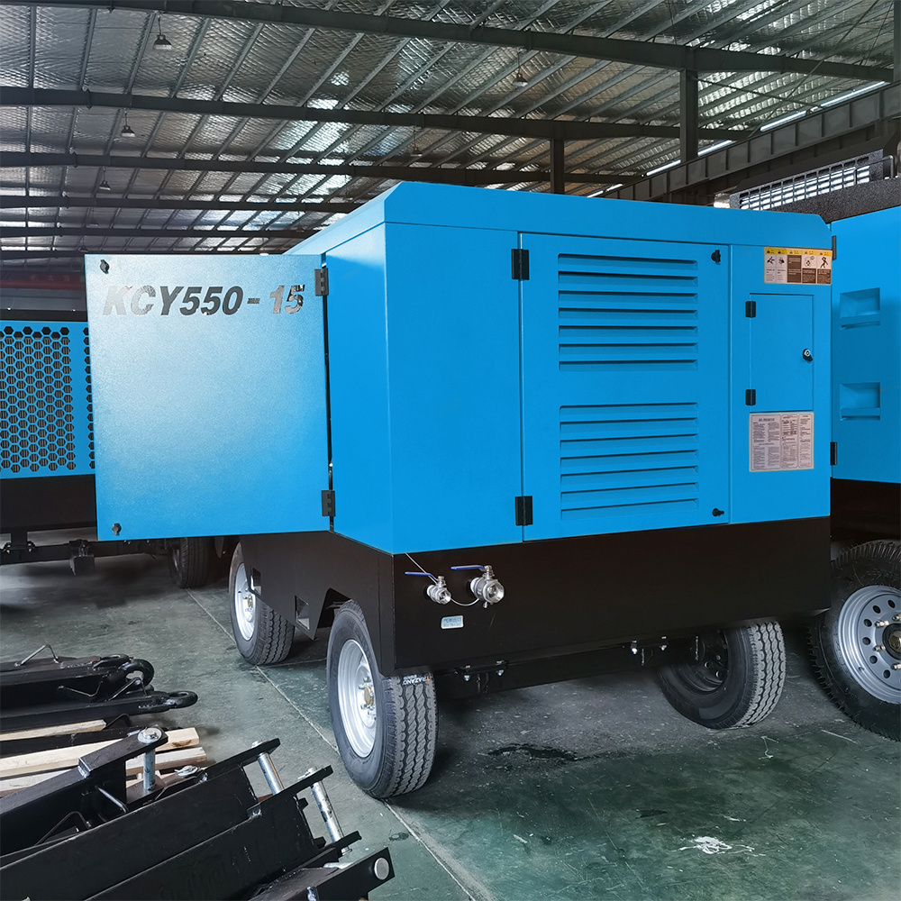 15bar Diesel Engine Screw Compressors portable Mobile air compressors for Construction Work mining industry