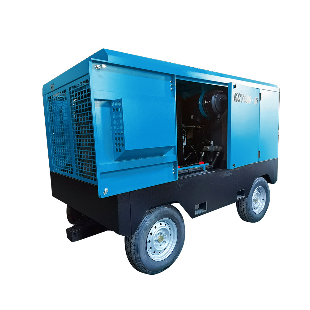 15bar Diesel Engine Screw Compressors portable Mobile air compressors for Construction Work mining industry