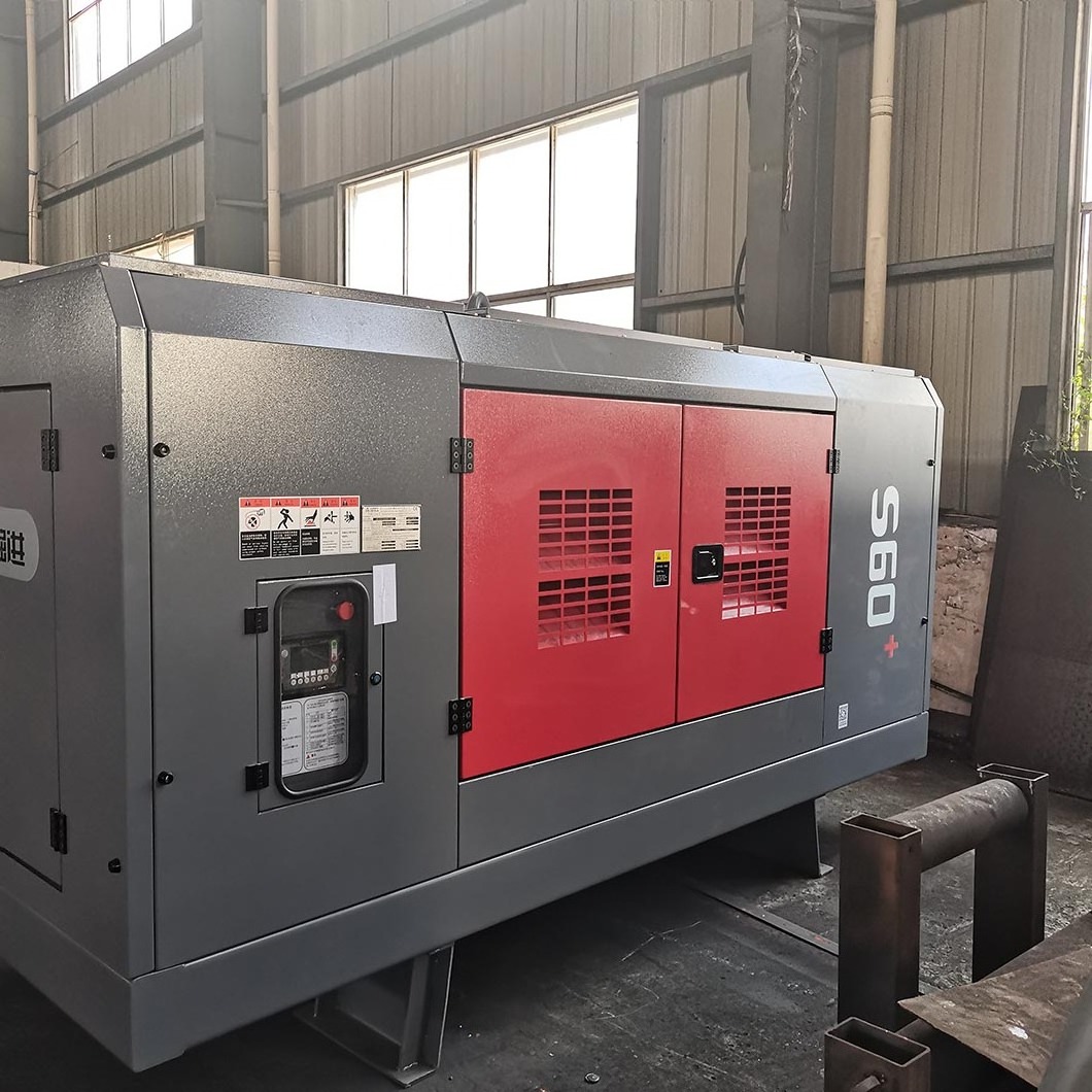 D miningwell S85T skid mounted diesel air compressor 24 m3/min 22bar 228kW screw air compressor for sale