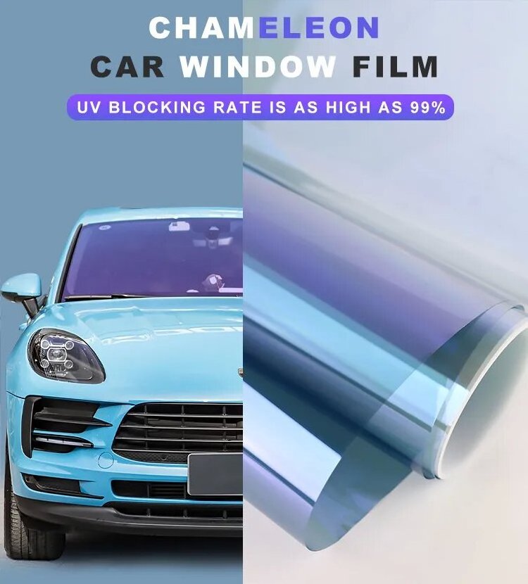 Uv Proof Solar Film For Car Window 75% Vlt Nano Ceramic Window Glass Film Chameleon Tint 1.52m X 30m