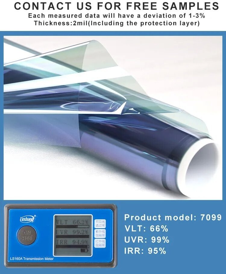 Uv Proof Solar Film For Car Window 75% Vlt Nano Ceramic Window Glass Film Chameleon Tint 1.52m X 30m