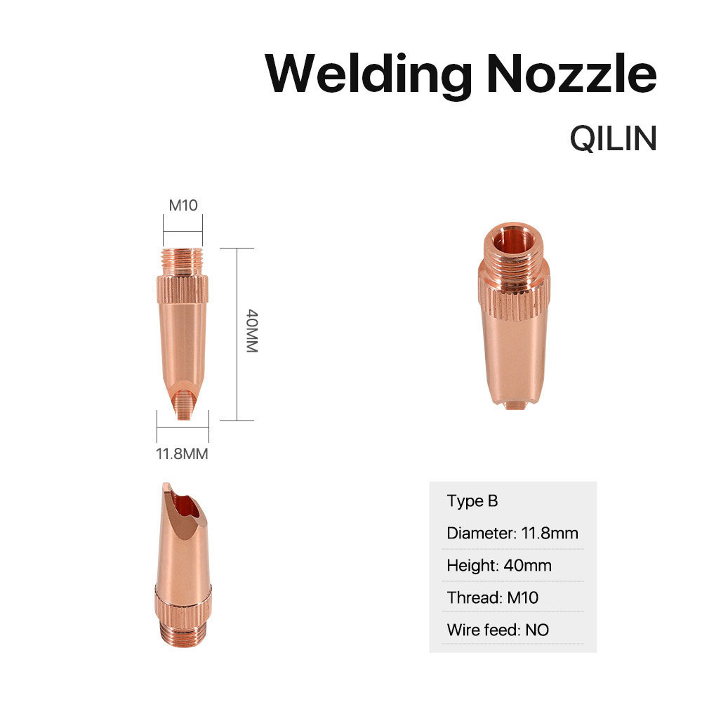 Factory Price M10 QiLin Fiber Laser Welding Nozzle For Hand-held Welding Head Copper Nozzle