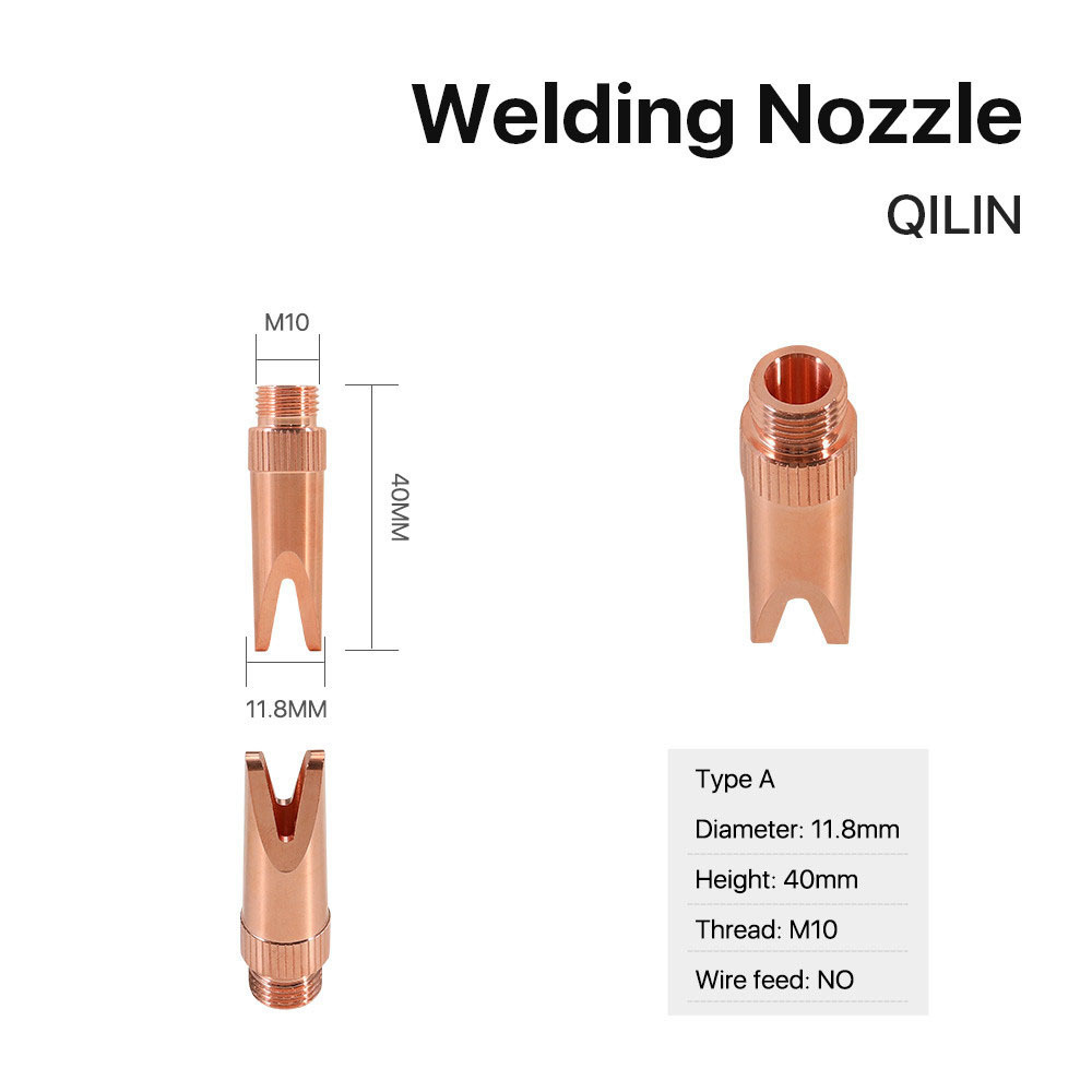 Factory Price M10 QiLin Fiber Laser Welding Nozzle For Hand-held Welding Head Copper Nozzle