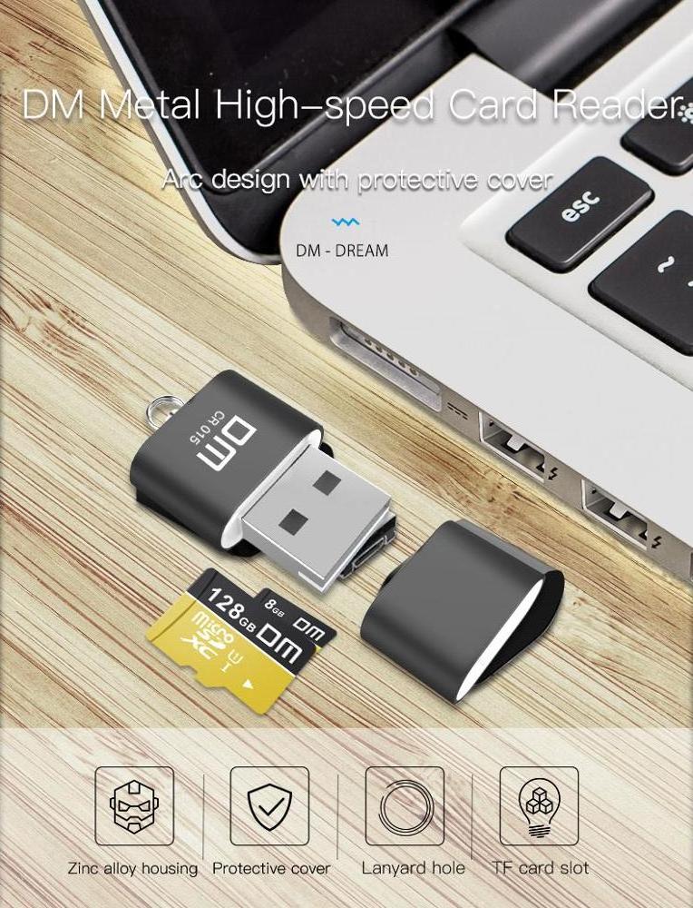 DM slim sd memory card reader with USB connector CR015