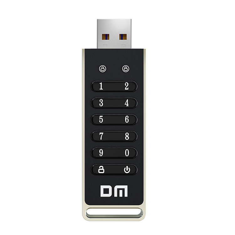 Safe Portable Password U Disk 32G/64G 128G USB 3.2 Dustproof and Waterproof Hardware Encrypted USB Flash Drive