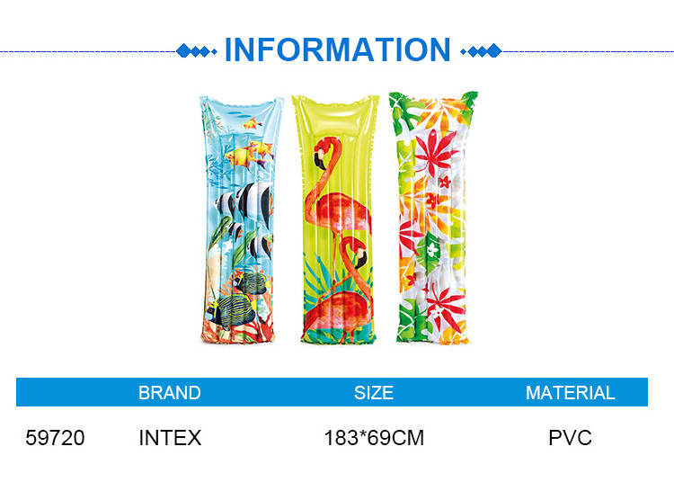 intex 59720 fashion mat adult large inflatable pool float outdoor camping folding floating mat