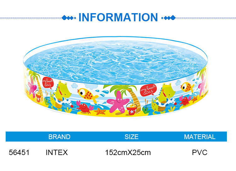 INTEX 56451 Under the ocean plastic swimming Pool   Fun at the beach Snapset Kids Plastic Swimming Pool