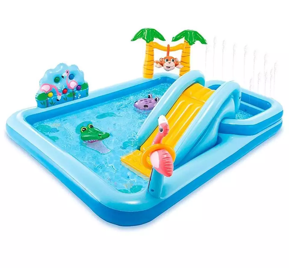 INTEX 57161  Jungle Adventure Play Center Children Swimming Pool Inflatable Outdoor Kids Paddling Pool