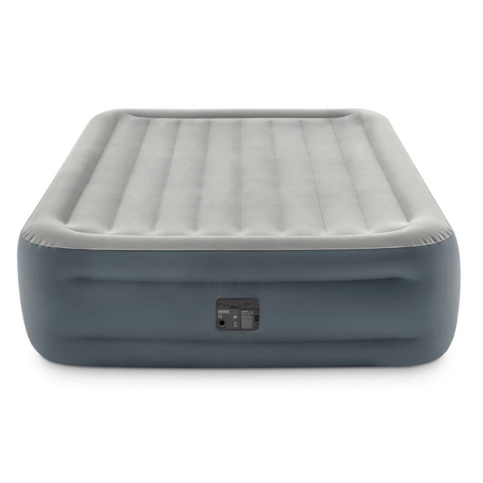 Intex 64162 Inflatable Air Mattress High Raised Inflatable Airbed with Built-in Electric Pump152cmX203cmX51cm