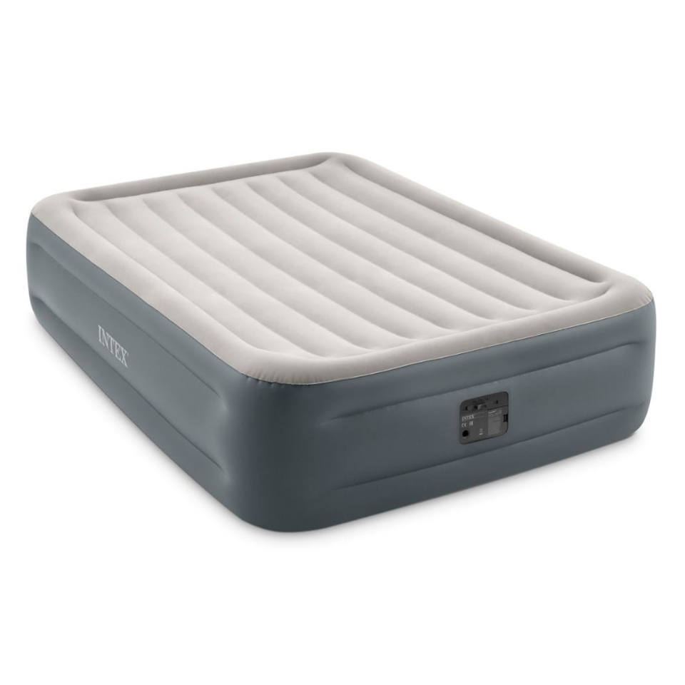 Intex 64162 Inflatable Air Mattress High Raised Inflatable Airbed with Built-in Electric Pump152cmX203cmX51cm