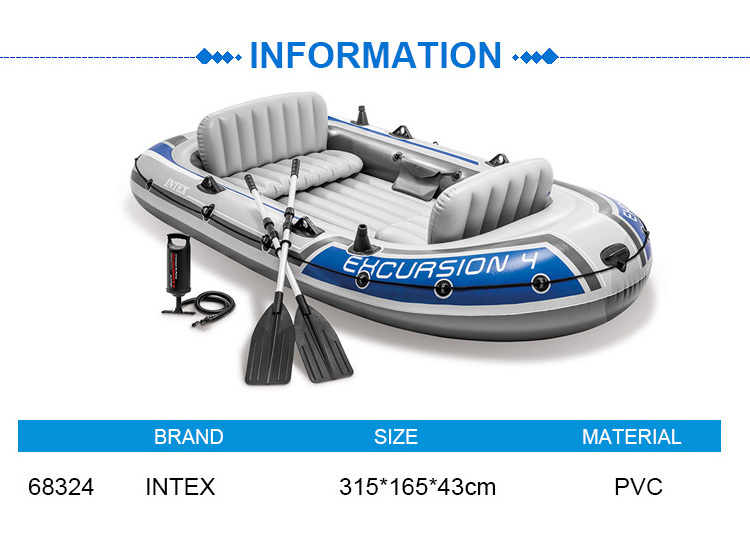 INTEX 68324 EXCURSION 4  INFLATABLE  BOAT SET