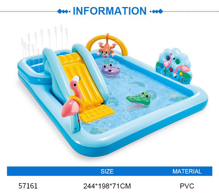 INTEX 57161  Jungle Adventure Play Center Children Swimming Pool Inflatable Outdoor Kids Paddling Pool