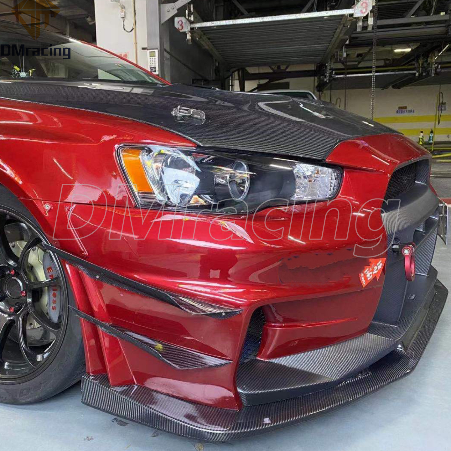 2017 VARI VRS VER ULTIMATE STYLE CARBON FIBER FRONT BUMPER CANARDS FOR MITSUBISHI LANCER EVOLUTION EVO X EVO 10 2008-2015