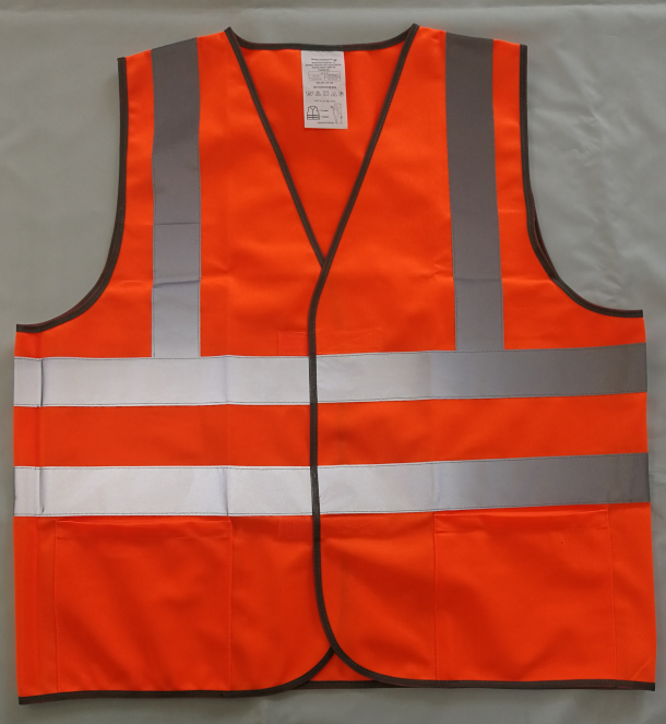 high visibility reflective safety fluorescent   yellow /orange  vest