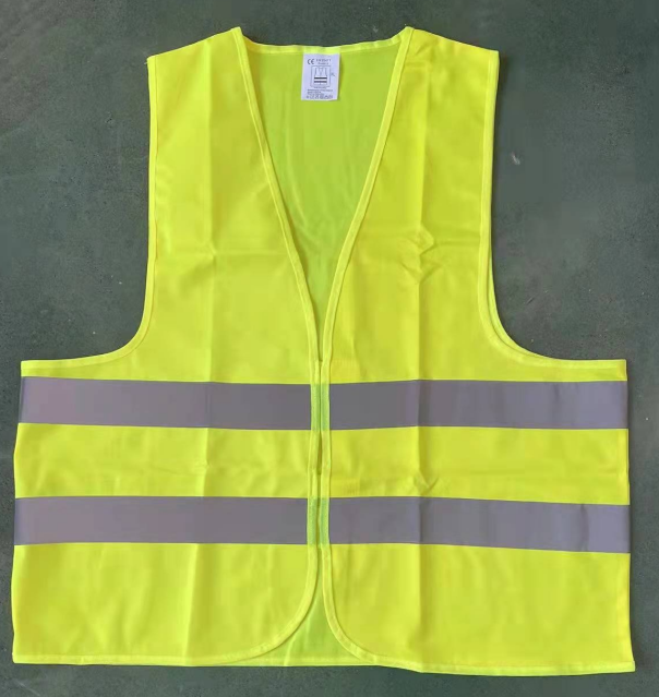 high visibility reflective safety fluorescent   yellow /orange  vest