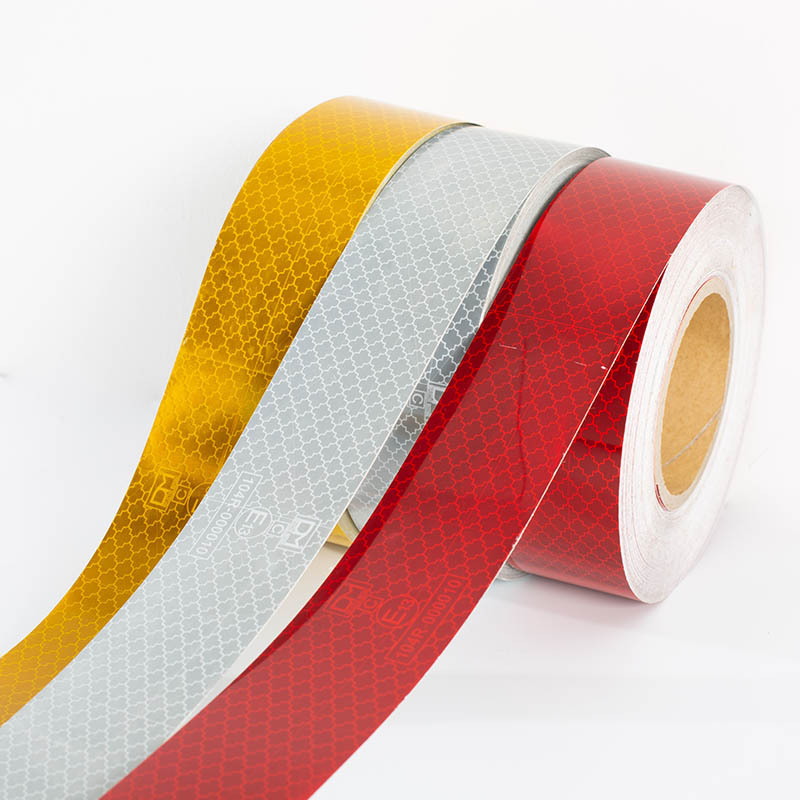 Yellow Red White E13 C DM ECE 104R-000010 prism reflective conspicuity marking tape