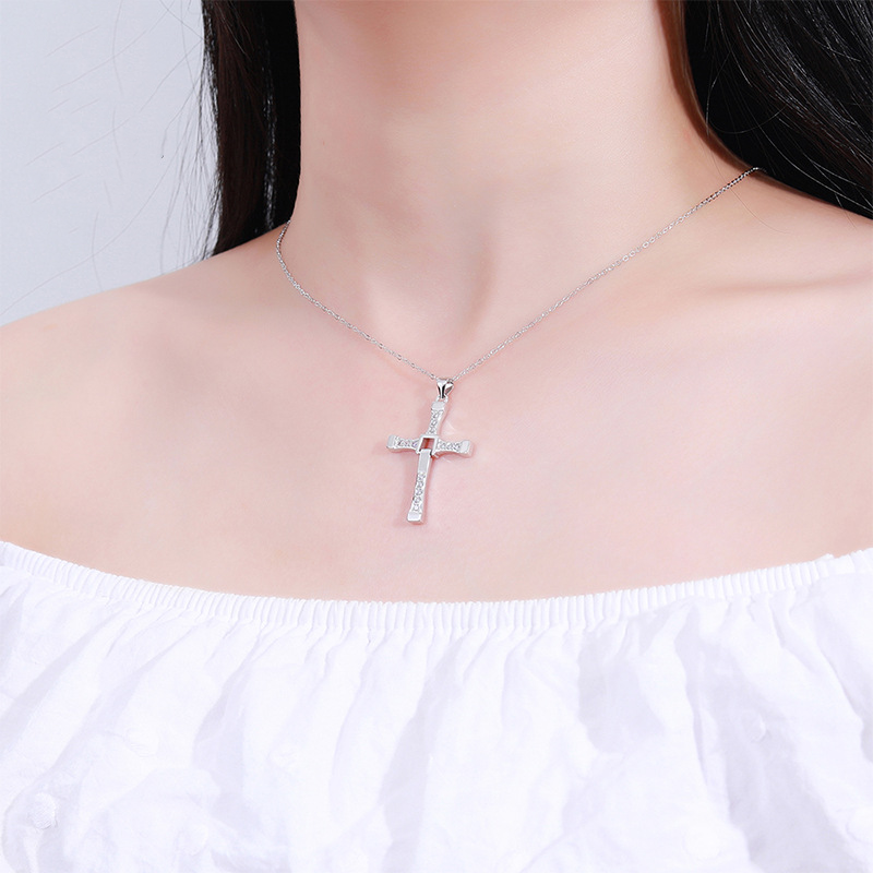 925 Minimalist Pendant Women Layer Tennis Necklaces Zirconia Jewelry Dainty 18K Gold s925 Sterling Silver Cross Necklace jewelry