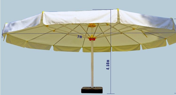 Wind-resistant Heavy Duty Big Patio Parasol Beach Umbrella