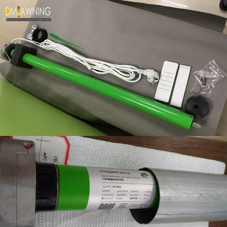 110V/230V 50HZ Linear Tubular Electric Awning Motor -20~60 Degree All-season Not Support 433.92 10PCS 50N 12 44 45