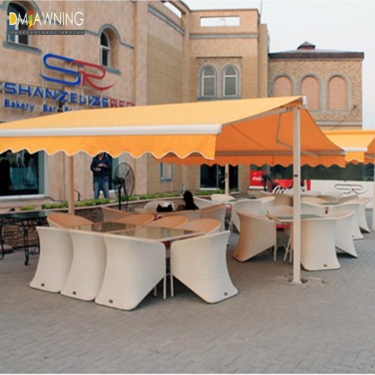 Retractable Manual Awning, Adjustable Waterproof Canopy with Hand Crank, Balcony   Sun Shade Shelter