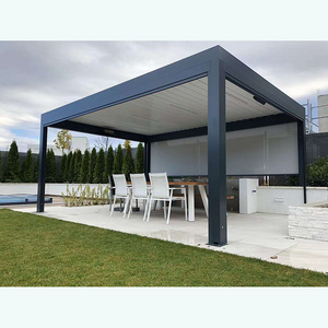 Customized Outdoor Heavy Duty Waterproof Aluminum Waterproof Louvre Pergola Roof Gazebos