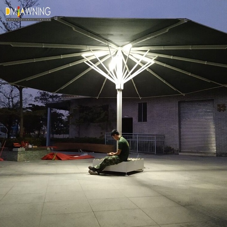 5M Heavy Duty Large Outdoor Garden Newest Style Starlight LED Parasol Umbrella