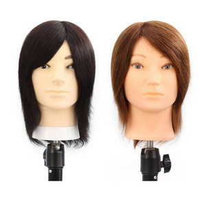 Wholesale Price 100% Real Hair Training Head For Barber Salon Mannequin Heads