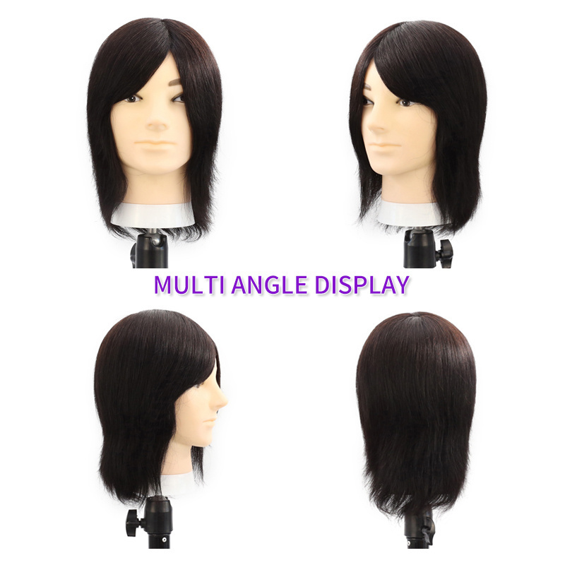 Wholesale Price 100% Real Hair Training Head For Barber Salon Mannequin Heads