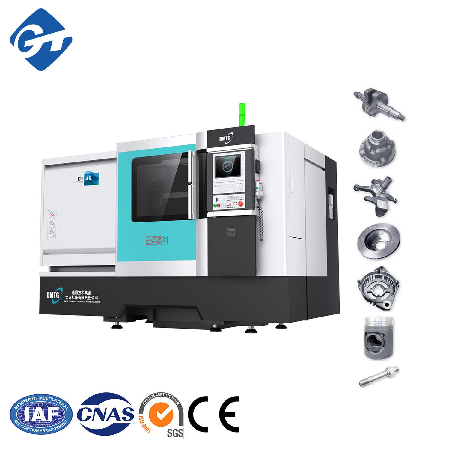 GT DMTG DT40 cheap mill combo live tooling metal cnc lathe machine price TKk56A swiss type Slant Bed cnc lathe with c y axis