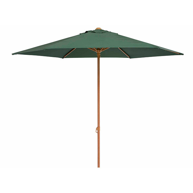 Outdoor Garden Umbrella Grain Parasol UV 50+ Wood Customized Outdoor Furniture Contemporary Umbrella with Logo Umbrella Base