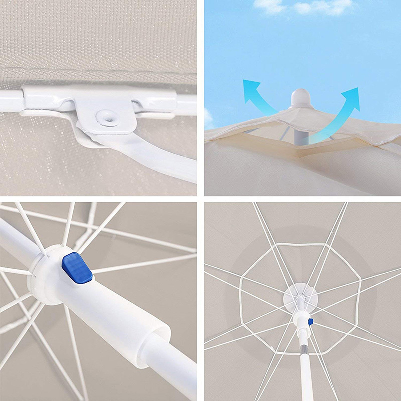 Beach Parasol Outdoor Furniture Patio Umbrella Stainless Steel Pole Steel + Fabric Use Chinese Sun Garden Beach Umbrella,outdoor